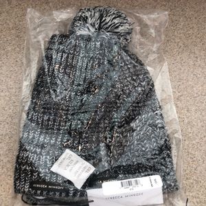 Rebecca mink off hat and arm warmer